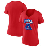 Philadelphia 76ers Women's Hometown V-Neck T-Shirt Red