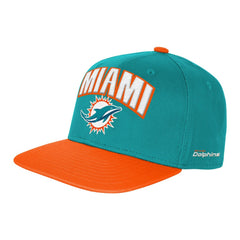 Miami Dolphins Outerstuff Youth Essentials Snapback Hat - Aqua Hats