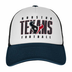 Houston Texans Youth Essentials Trucker Adjustable Hat - White/Navy Hats