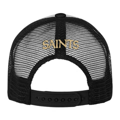 New Orleans Saints Youth Essentials Trucker Adjustable Hat - White/Black Hats