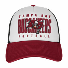 Tampa Bay Buccaneers Youth Essentials Trucker Adjustable Hat - White/Red Hats
