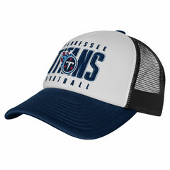 Tennessee Titans Youth Essentials Trucker Adjustable Hat - White/Navy Hats