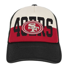 San Francisco 49ers Youth Modern Fan Trucker Adjustable Hat - White/Black Hats