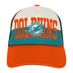 Miami Dolphins Youth Modern Fan Trucker Adjustable Hat - White/Orange Hats