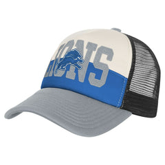 Detroit Lions Youth Modern Fan Trucker Adjustable Hat - White/Silver Hats