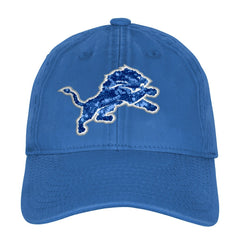Detroit Lions Outerstuff Girls Youth Gridiron Adjustable Hat - Blue Hats