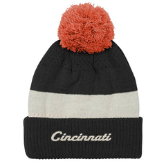 Cincinnati Bengals Outerstuff Youth Modern Fan Cuffed Knit Hat with Pom - Black Hats