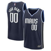 Dallas Mavericks Fast Break Custom Jersey Statement Editi- Navy - Fanatics outlet