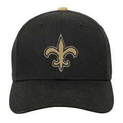 New Orleans Saints Outerstuff Youth Team Pre-Curved Adjustable Hat - Black Hats