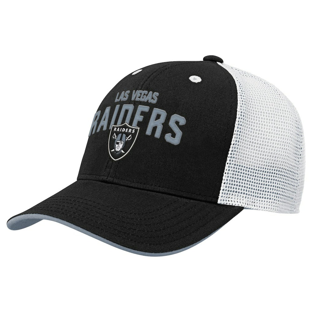 Las Vegas Raiders Outerstuff Youth Core Lockup Trucker Adjustable Hat - Black Hats
