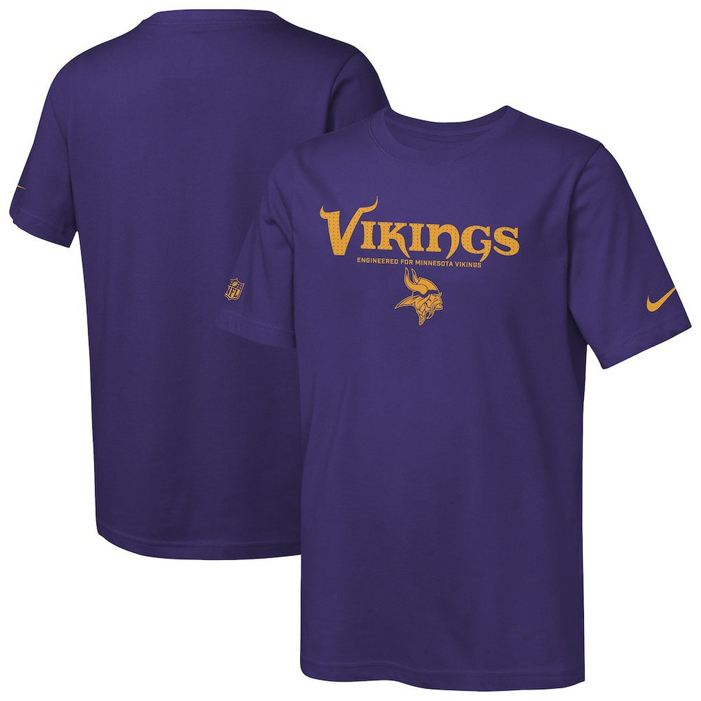 Minnesota Vikings Youth Sideline Team Issue T-Shirt - Purple T-shirts