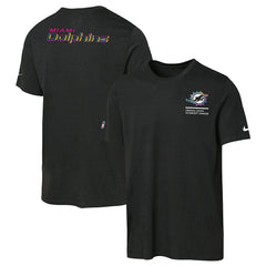 Miami Dolphins Youth 2025 NFL Crucial Catch Tri-Blend Dri-FIT T-Shirt - Black T-shirts