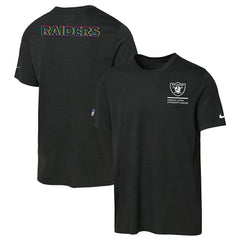 Las Vegas Raiders Youth 2025 NFL Crucial Catch Tri-Blend Dri-FIT T-Shirt - Black T-shirts