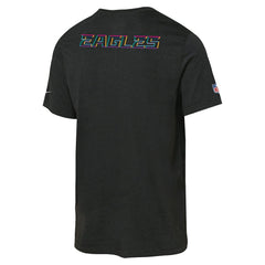 Philadelphia Eagles Youth 2025 NFL Crucial Catch Tri-Blend Dri-FIT T-Shirt - Black T-shirts