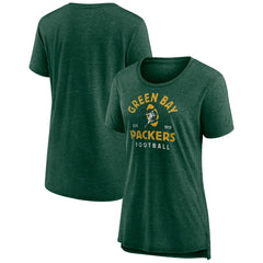 Green Bay Packers Women's Vintage Arch Tri-Blend T-Shirt - Green T-shirts