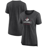Arizona Cardinals Women's Vintage Arch Tri-Blend T-Shirt - Charcoal T-shirts