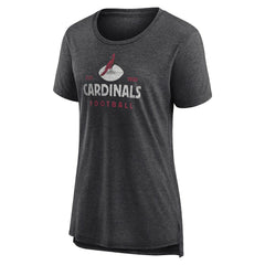 Arizona Cardinals Women's Vintage Arch Tri-Blend T-Shirt - Charcoal T-shirts