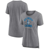 Detroit Lions Women's Vintage Arch Tri-Blend T-Shirt - Gray T-shirts