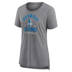 Detroit Lions Women's Vintage Arch Tri-Blend T-Shirt - Gray T-shirts