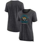 Jacksonville Jaguars Women's Vintage Arch Tri-Blend T-Shirt - Charcoal T-shirts