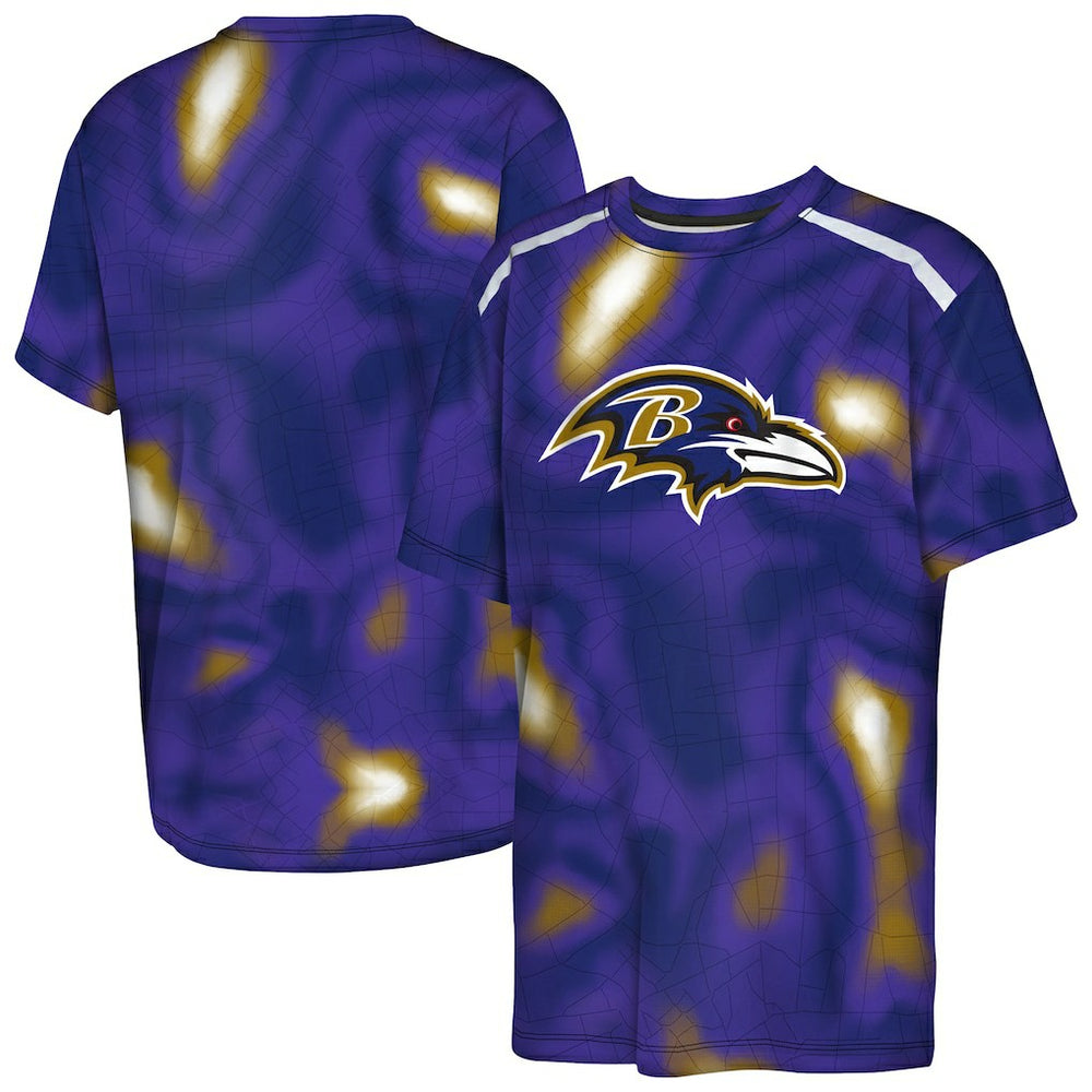 Baltimore Ravens Outerstuff Youth End Zone Dri-Tek T-Shirt - Purple T-shirts