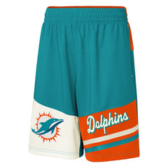 Miami Dolphins Youth Fandemonium Mesh Shorts - Aqua Shorts