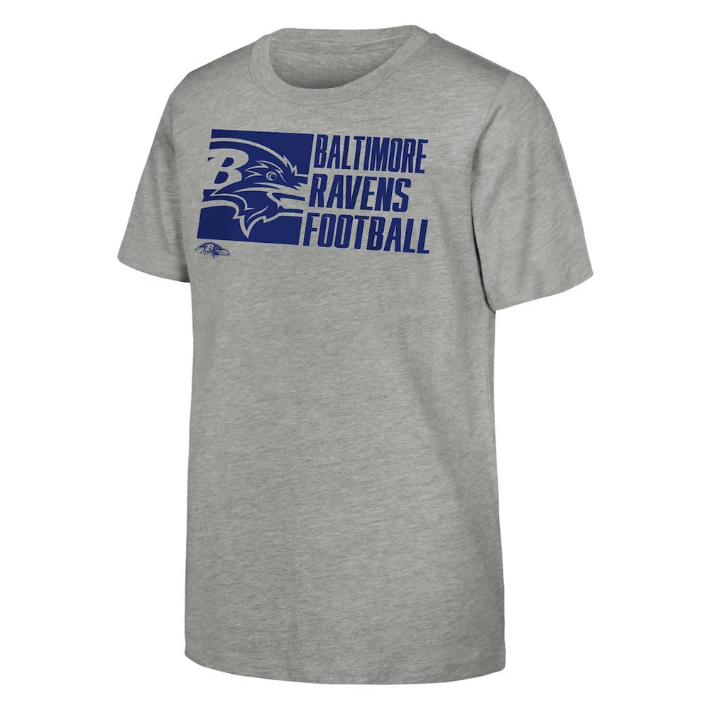Baltimore Ravens Outerstuff Youth Post Game T-Shirt - Heather Gray T-shirts