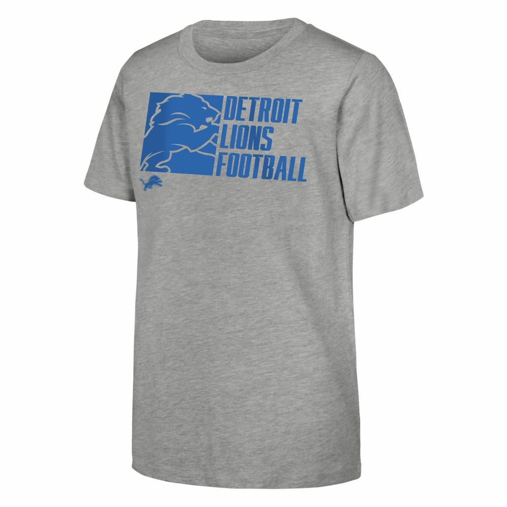 Detroit Lions Outerstuff Youth Post Game T-Shirt - Heather Gray T-shirts