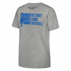 Detroit Lions Outerstuff Youth Post Game T-Shirt - Heather Gray T-shirts