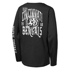 Cincinnati Bengals Outerstuff Youth Rumble Long Sleeve T-Shirt - Black T-shirts
