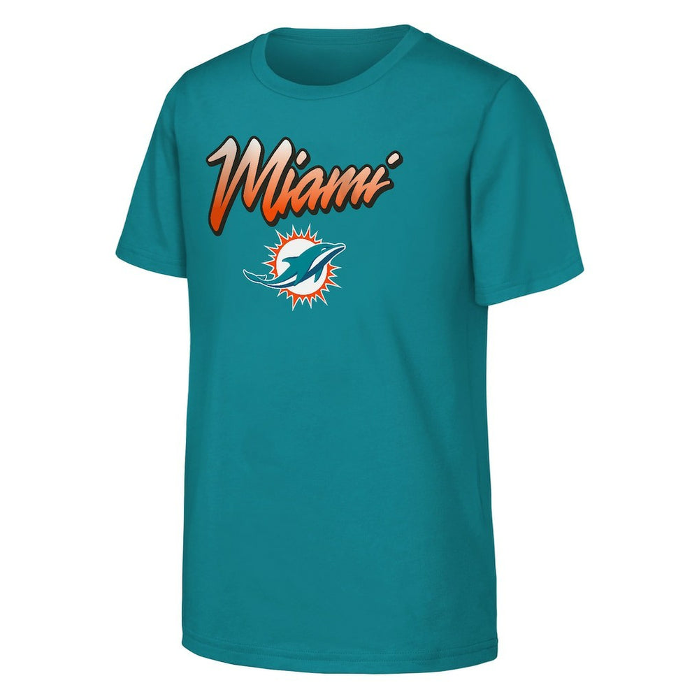 Miami Dolphins Outerstuff Youth Team Spirit T-Shirt - Aqua T-shirts