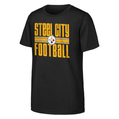 Pittsburgh Steelers Outerstuff Youth Team Spirit T-Shirt - Black T-shirts
