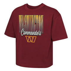 Washington Commanders Outerstuff Girls Youth Big City Boxy T-Shirt - Burgundy T-shirts