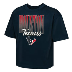 Houston Texans Outerstuff Girls Youth Big City Boxy T-Shirt - Navy T-shirts