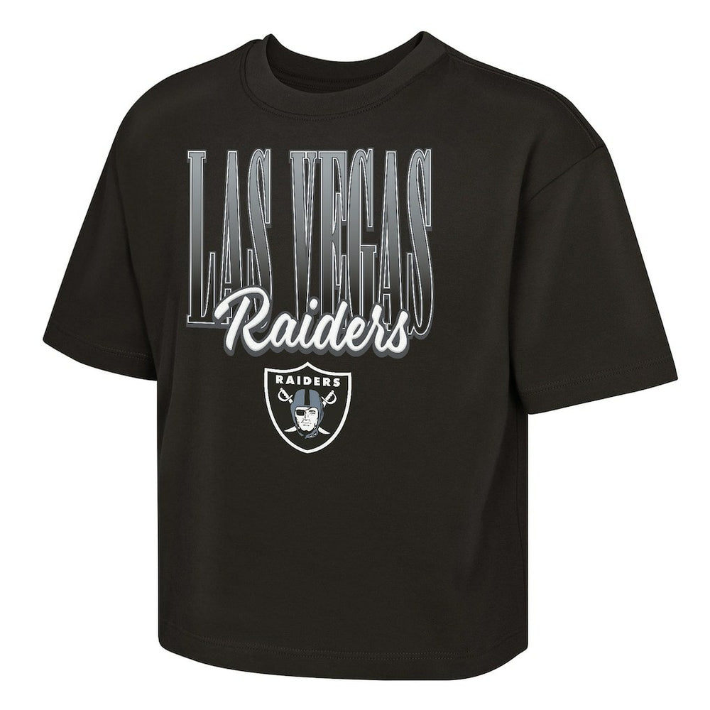 Las Vegas Raiders Outerstuff Girls Youth Big City Boxy T-Shirt - Black T-shirts