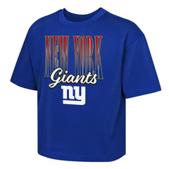 New York Giants Outerstuff Girls Youth Big City Boxy T-Shirt - Royal T-shirts