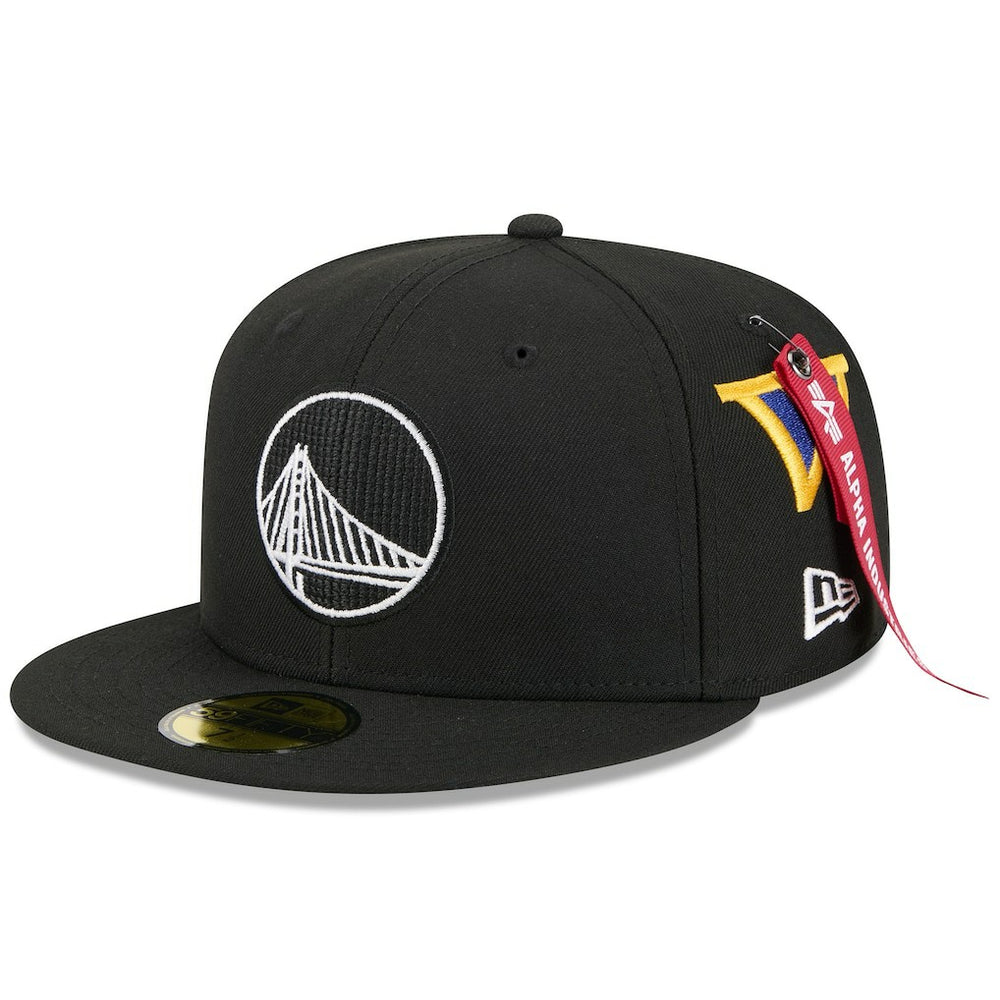 Golden State Warriors x Alpha Industries 59FIFTY Fitted Hat Black - New Era