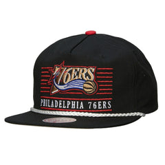Philadelphia 76ers Ascend Deadstock Snapback Hat Black - Mitchell & Ness