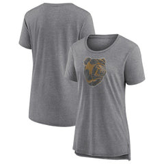 Boston Bruins Women's Slow Whistle Tri-Blend T-Shirt - Gray | US 202545072