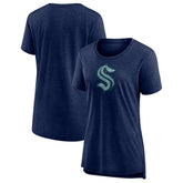 Seattle Kraken Women's Slow Whistle Tri-Blend T-Shirt - Deep Sea Blue | US 202545074