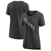 Vegas Golden Knights Women's Slow Whistle Tri-Blend T-Shirt - Gray | US 202545075