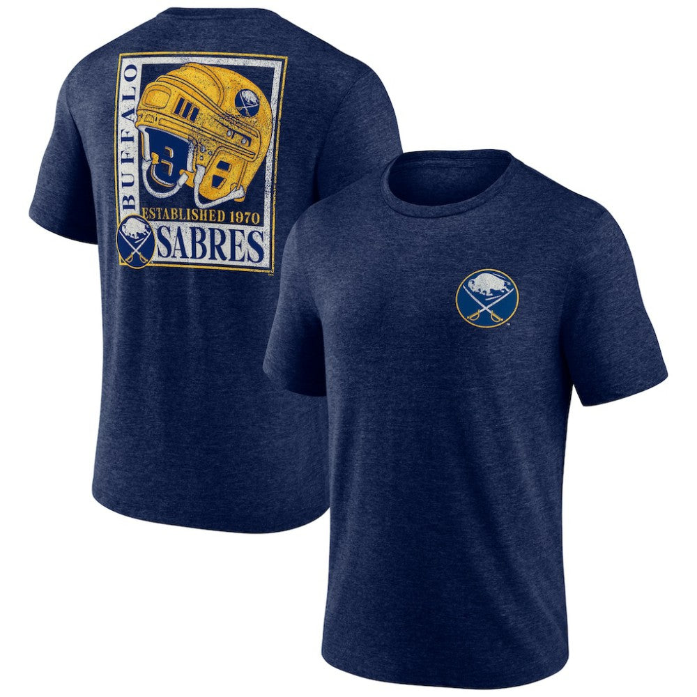 Buffalo Sabres Earnest Will Tri-Blend T-Shirt - Navy | US 202545415
