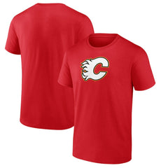 Calgary Flames Primary Logo T-Shirt - Red | US 202545421