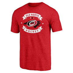 Carolina Hurricanes Shoot to Score Tri-Blend T-Shirt - Red | US 202545436