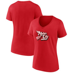 Detroit Red Wings Women's Active Edge V-Neck T-Shirt - Red | US 202545463