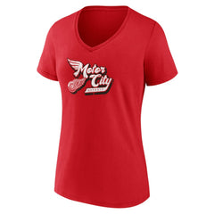 Detroit Red Wings Women's Active Edge V-Neck T-Shirt - Red | US 202545463