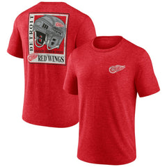 Detroit Red Wings Earnest Will Tri-Blend T-Shirt - Red | US 202545467