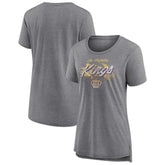 Los Angeles Kings Women's Hit the Ice Tri-Blend T-Shirt - Gray | US 202545490