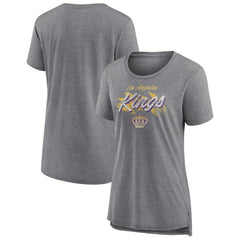 Los Angeles Kings Women's Hit the Ice Tri-Blend T-Shirt - Gray | US 202545490