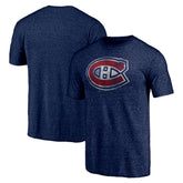 Montreal Canadiens Distressed Tri-Blend T-Shirt - Navy | US 202545497